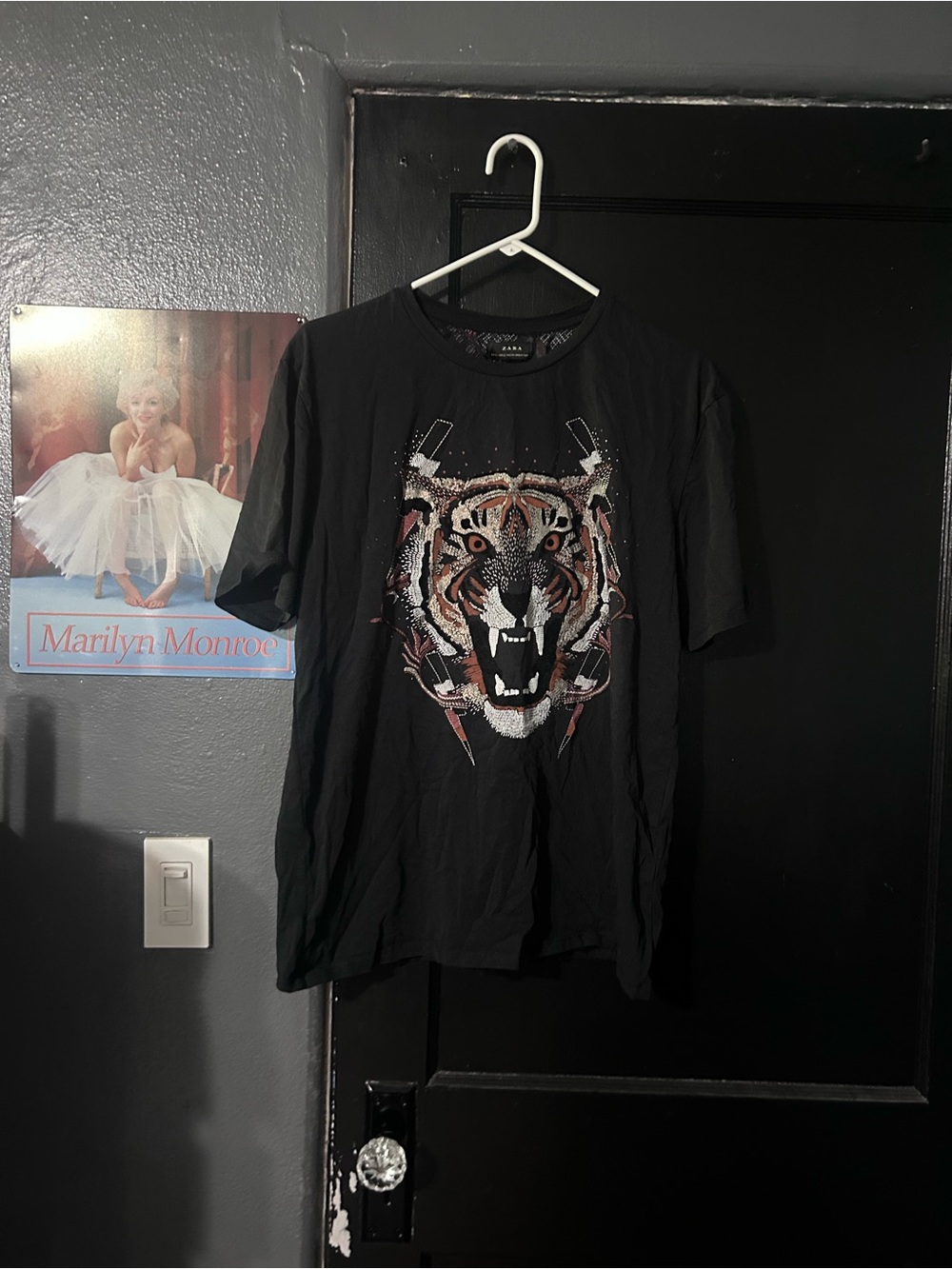 Black Graphic Tiger Tee
